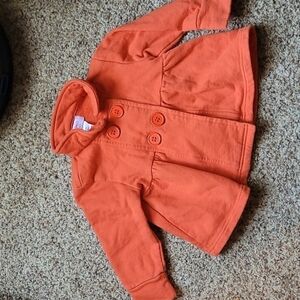 Zutano Baby Orange Button Lightweight Peacoat Jacket 24M